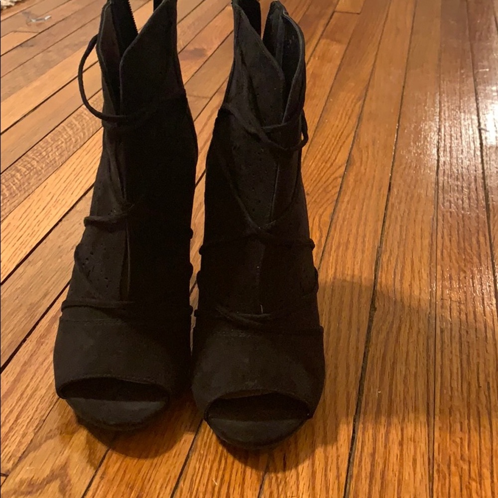 Lauren Conrad High Heels Shoes Boots Open Toe